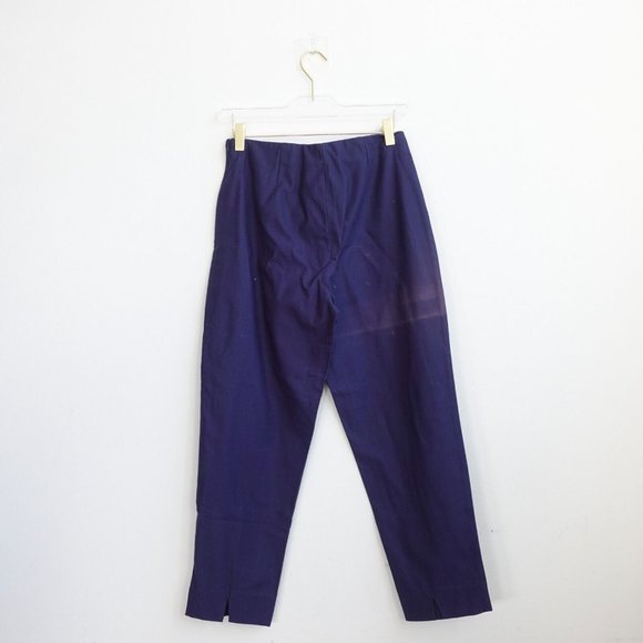 FRANCES VALENTINE Pants Womens Size 4 Blue Cotton Dress Navy Trouser 26x25‎ - Picture 7 of 11